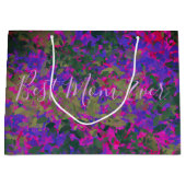 Best mam ooit Paarse roze tuin geverfd Groot Cadeauzakje (Voorkant)