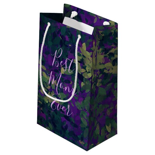 Best mam ooit Paarse tuinbouwhandjes met handschri Klein Cadeauzakje (Achterkant Gekanteld)