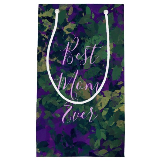 Best mam ooit Paarse tuinbouwhandjes met handschri Klein Cadeauzakje (Voorkant)