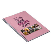 Best mam ooit roze Floral Foto Collage Notitieboek (Rechterzijde)