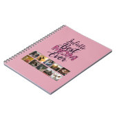 Best mam ooit roze Floral Foto Collage Notitieboek (Linkerzijde)