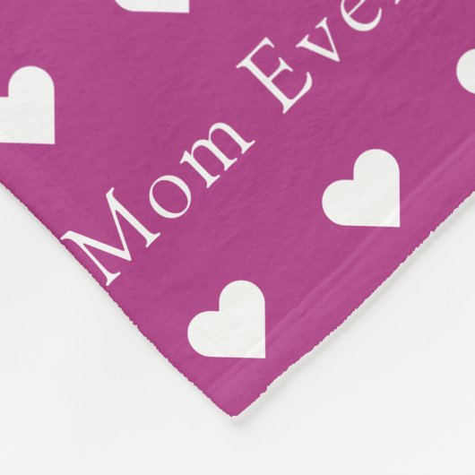 Best mam ooit roze foto fleece deken (Hoek)