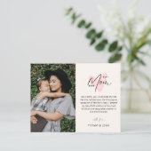 Best mam ooit roze hartlijnbericht briefkaart (Staand voorkant)