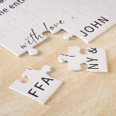 Best mam ooit roze hartlijnbericht legpuzzel (Zijkant)