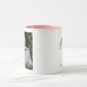 Best mam ooit roze hartlijnbericht mok (Midden)