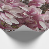 Best mam ooit roze Magnolia Flowers Floral Cadeaupapier (Hoek)