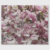 Best mam ooit roze Magnolia Flowers Floral Cadeaupapier (Vlak)