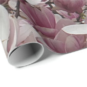 Best mam ooit roze Magnolia Flowers Floral Cadeaupapier (Rol Hoek)