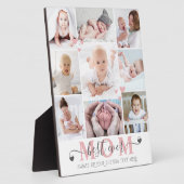 Best mam ooit script 9 Photo Collage Hevelh Custom Fotoplaat (Zijkant)