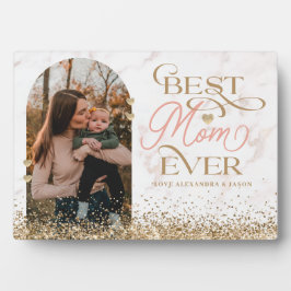 Best mam ooit script Gold Glitter Arch Foto Fotoplaat