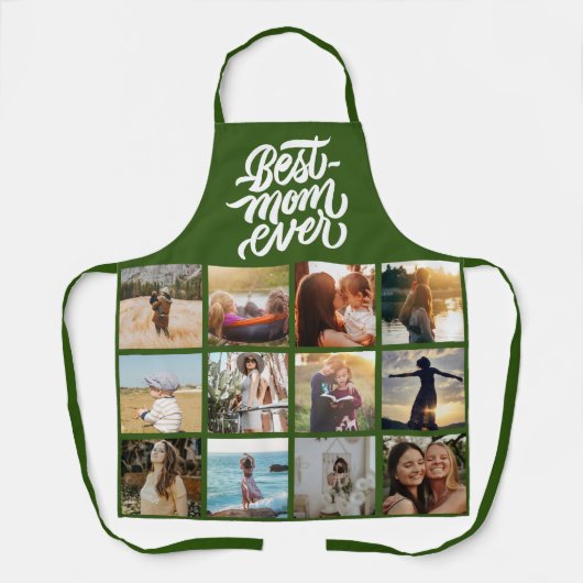 Best mam ooit Specialized 12 Photo Collage Green Schort (Voorkant)