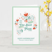 Best mam ooit, Spring Flowers Wreator Kaart (Gele Bloem)