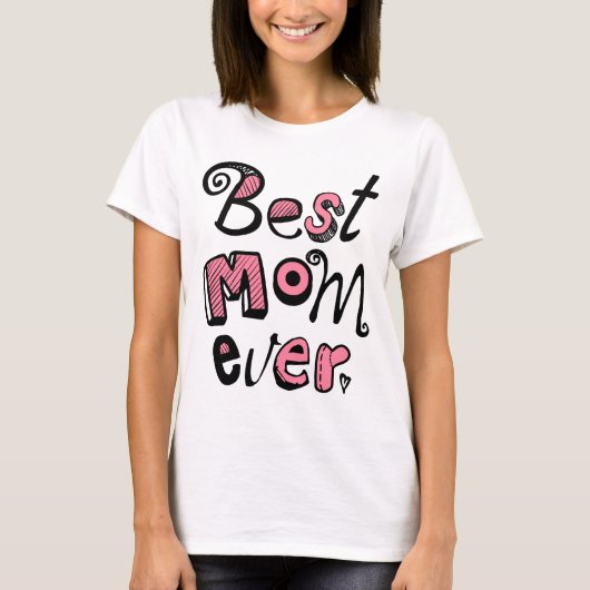 Best mam ooit tekstontwerp t-shirt (Voorkant)
