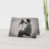 Best mam ooit White Bold Brush Script Moderne foto Kaart (Achterkant)