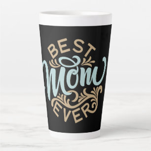 Best mam ooit Word Art Latte Mok