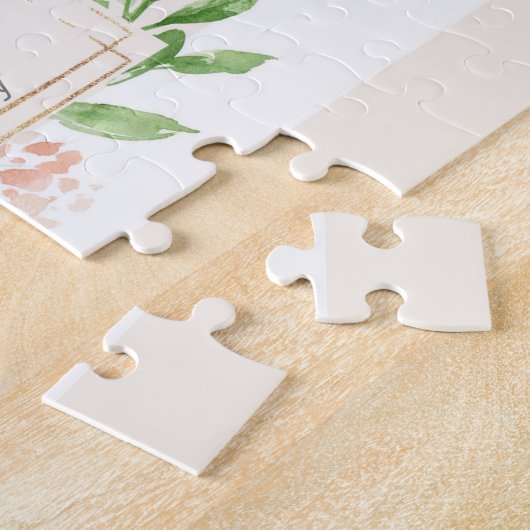 Best mam Peach Floral Moederdag Legpuzzel (Zijkant)