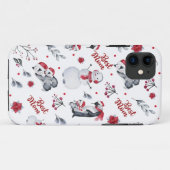Best mam Penguin kerstpatroon Case-Mate iPhone Case (Achterkant (horizontaal))