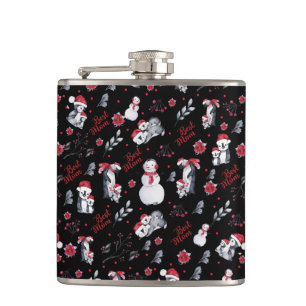 Best mam Penguin kerstpatroon Heupfles