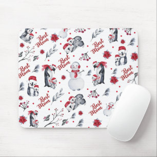 Best mam Penguin kerstpatroon Muismat