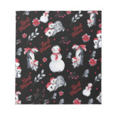 Best mam Penguin kerstpatroon Notitieblok (Voorkant)