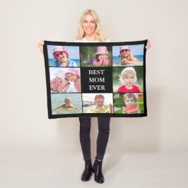 Best mam Photo Collage Fleece Deken