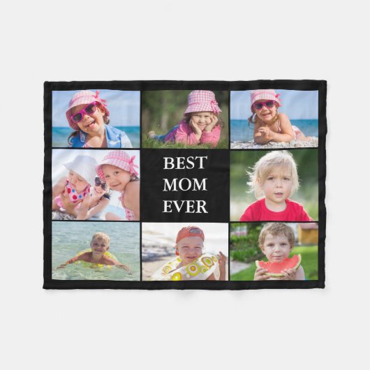 Best mam Photo Collage Fleece Deken (Voorkant (Horizontaal))