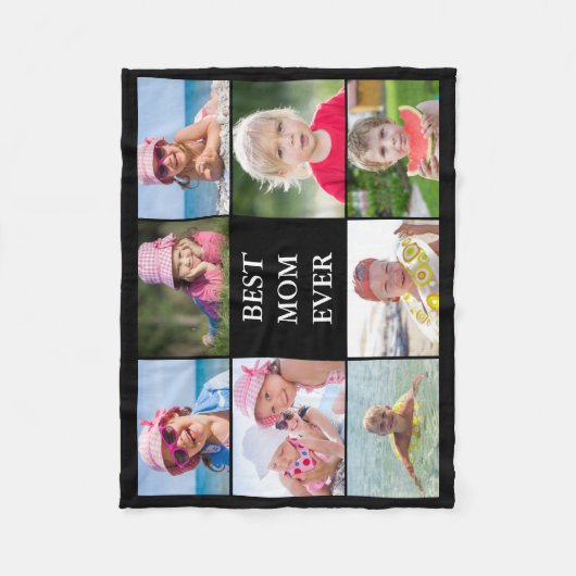 Best mam Photo Collage Fleece Deken (Voorkant)