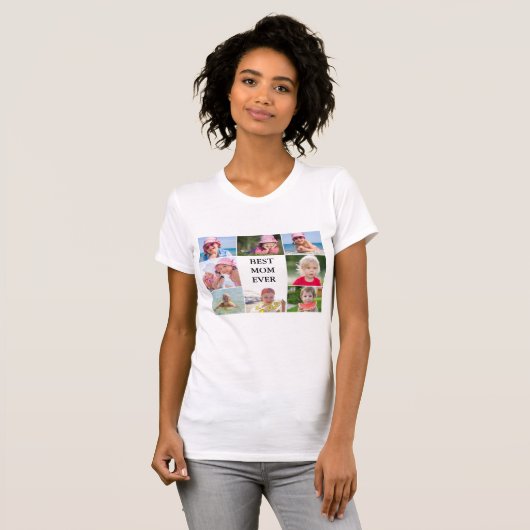 Best mam Photo Collage T-shirt (Voorkant volledig)