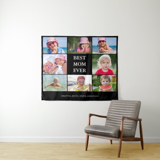 Best mam Photo Collage Wandkleed (In Situ (horizontaal))