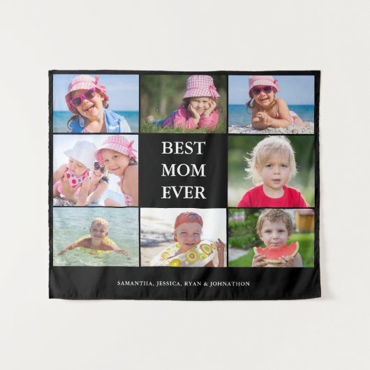 Best mam Photo Collage Wandkleed (Voorkant (horizontaal))