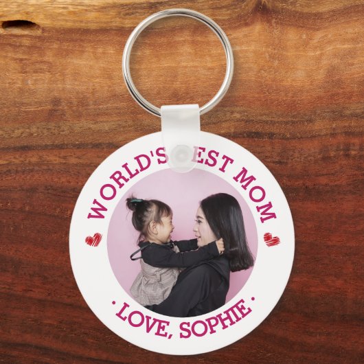 Best Mam Photo Custom Sleutelhanger (Voorkant)