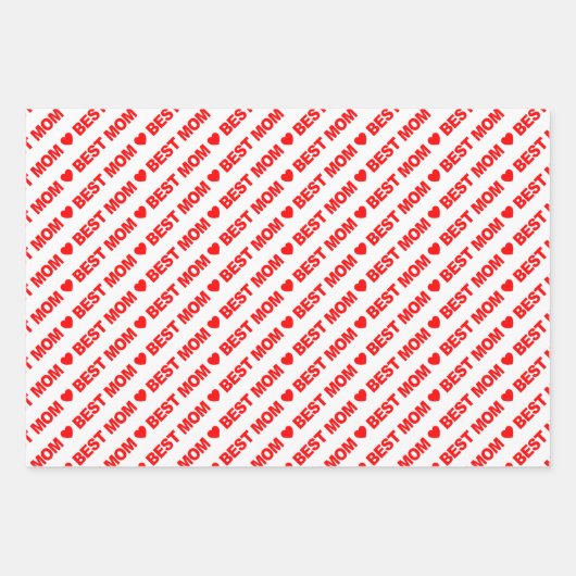 Best mam Red and White Wrapping Paper Sheets (Voorkant 2)