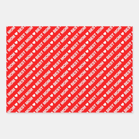 Best mam Red and White Wrapping Paper Sheets (Voorkant)