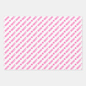 Best mam Roze en White Wrapping Paper Sheets (Voorkant 2)