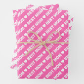 Best mam Roze en White Wrapping Paper Sheets (In situ)