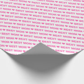 Best mam roze op wit omslagpapier cadeaupapier (Hoek)