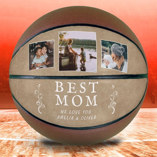 Best mam Rustic Foliage 3 Aangepaste foto's Moeder Basketbal