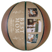Best mam Rustic Foliage 3 Aangepaste foto's Moeder Basketbal (Verticaal)