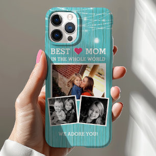 Best mam String Lights Hood Family Photo Collage Case-Mate iPhone Case