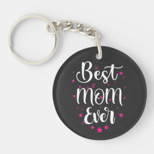 Best mam Text en Little Stars Sleutelhanger