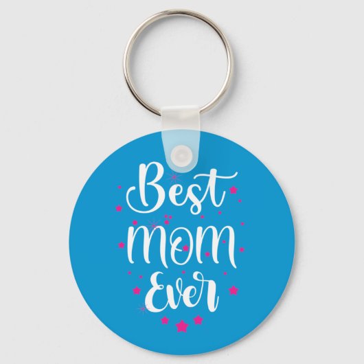 Best mam Text en Little Stars Sleutelhanger (Voorkant)