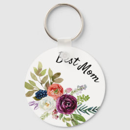 Best Mam Waterverf Floral Spring Sleutelhanger