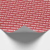 Best mam White op donkerrood Cadeaupapier (Hoek)