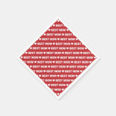 Best mam White op donkerrood papier servkin Servet (Hoek)