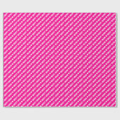 Best mam White op Hot Pink Wrapping Paper Cadeaupapier (Vlak)