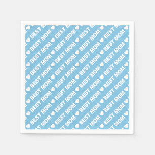 Best mam White op Light Blue Paper Napkin Servet