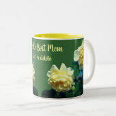 Best Mam Yellow Roses Floral gepersonaliseerd Tweekleurige Koffiemok (Voorkant rechts)