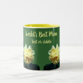 Best Mam Yellow Roses Floral gepersonaliseerd Tweekleurige Koffiemok (Center)