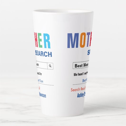Best mam zoeken latte mok (Voorkant)