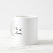 Best mam zwart wit klassiek script elegant schatti koffiemok (Voorkant links)